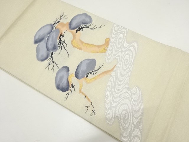JAPANESE KIMONO / ANTIQUE AKITSUZURE KANZE-MIZU / WOVEN PINE PATTERN F